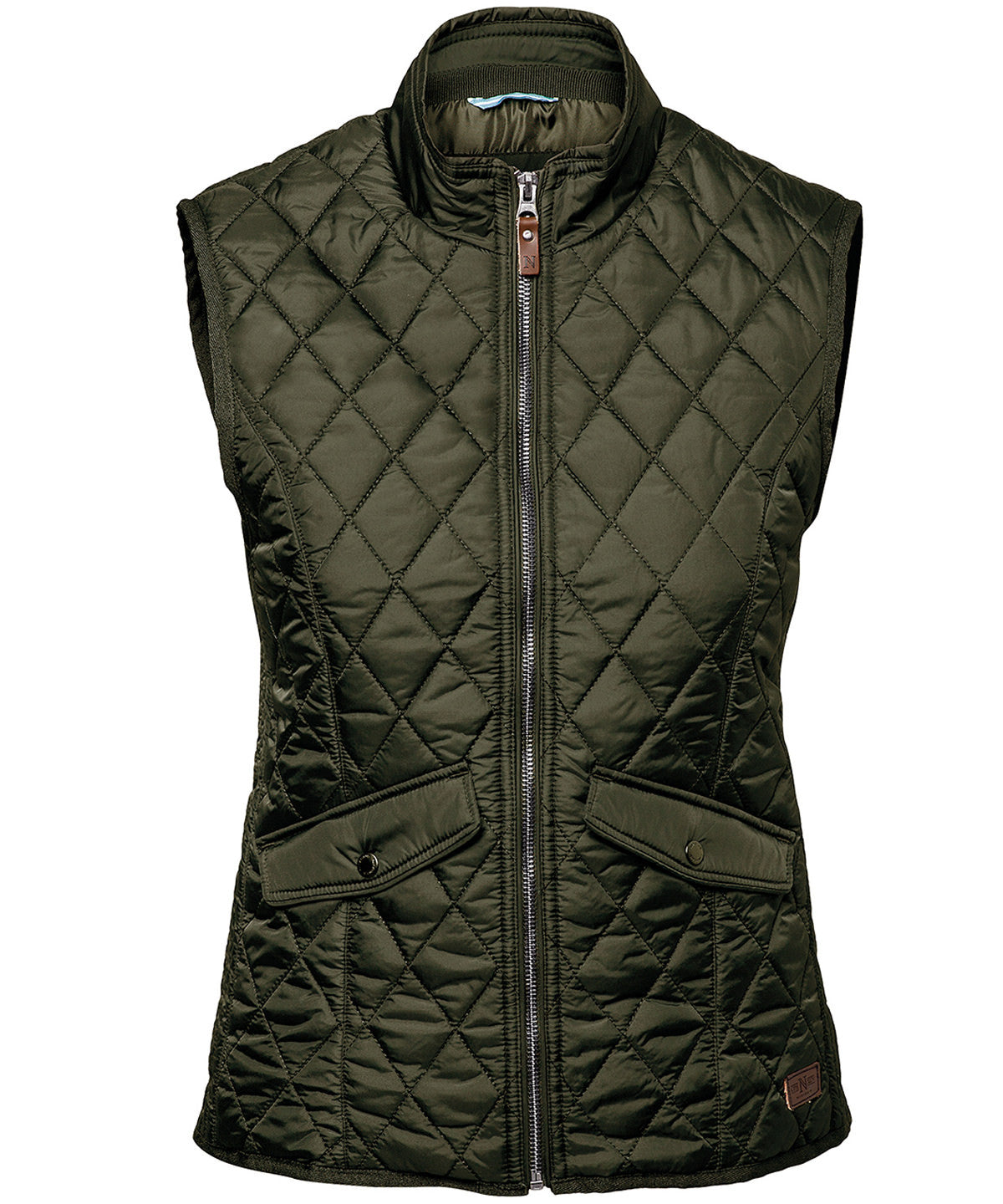 Ladies Camden diamond quilted gilet | OLIVE