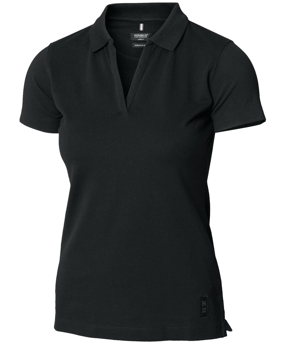 Womens Harvard Stretch Deluxe Polo Shirt | BLACK
