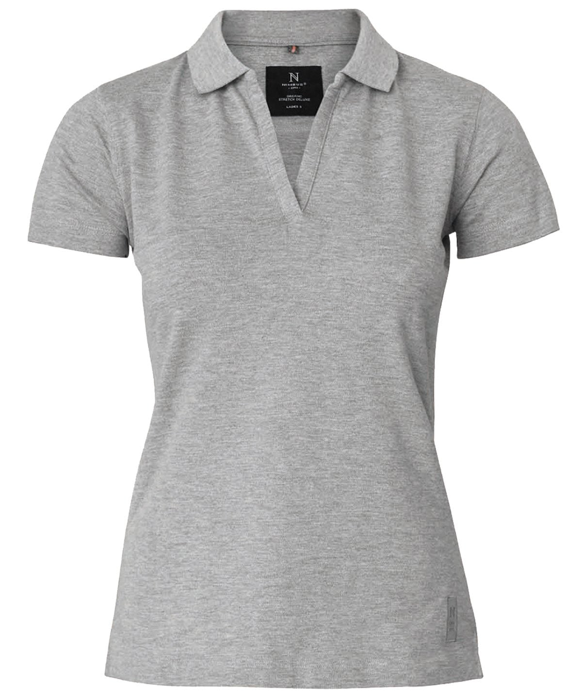 Womens Harvard Stretch Deluxe Polo Shirt | GREY MELANGE