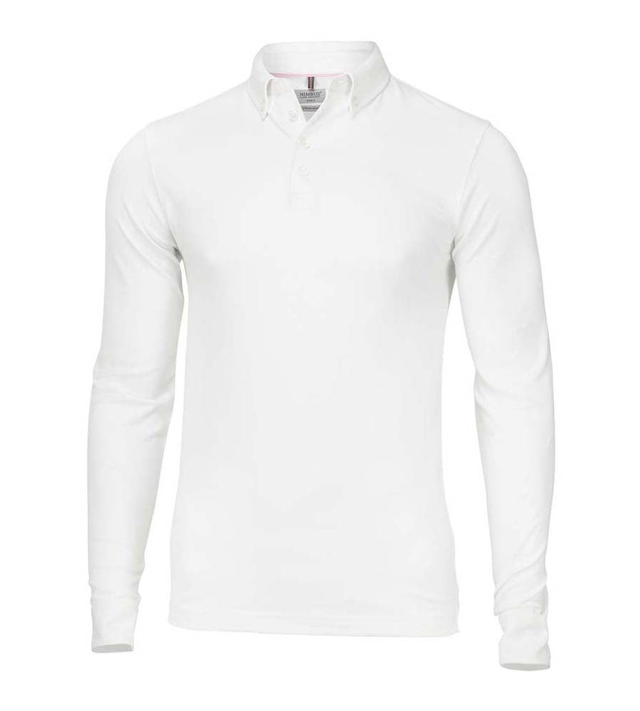 Carlington, Deluxe Long Sleeve Polo | WHITE