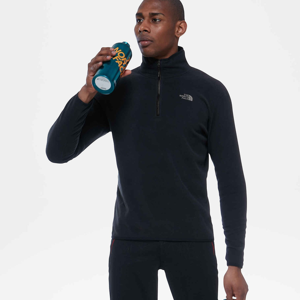 The North Face Men's 100 Glacier 1/4 Zip Fleece | BLACK