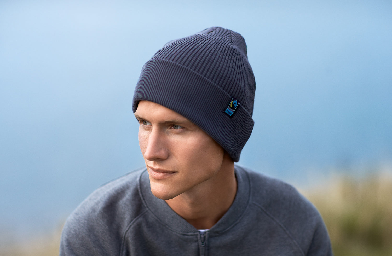 Neutral Mixed Knit Hat | CHARCOAL