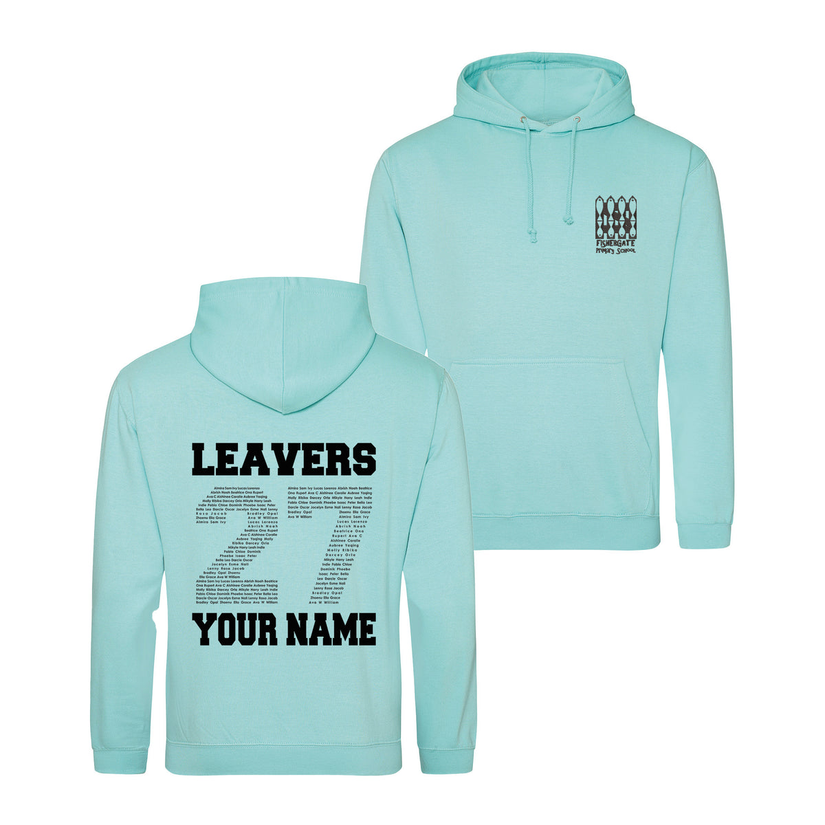 Fishergate School Leavers Hoodie (with Name) | PEPPERMINT
