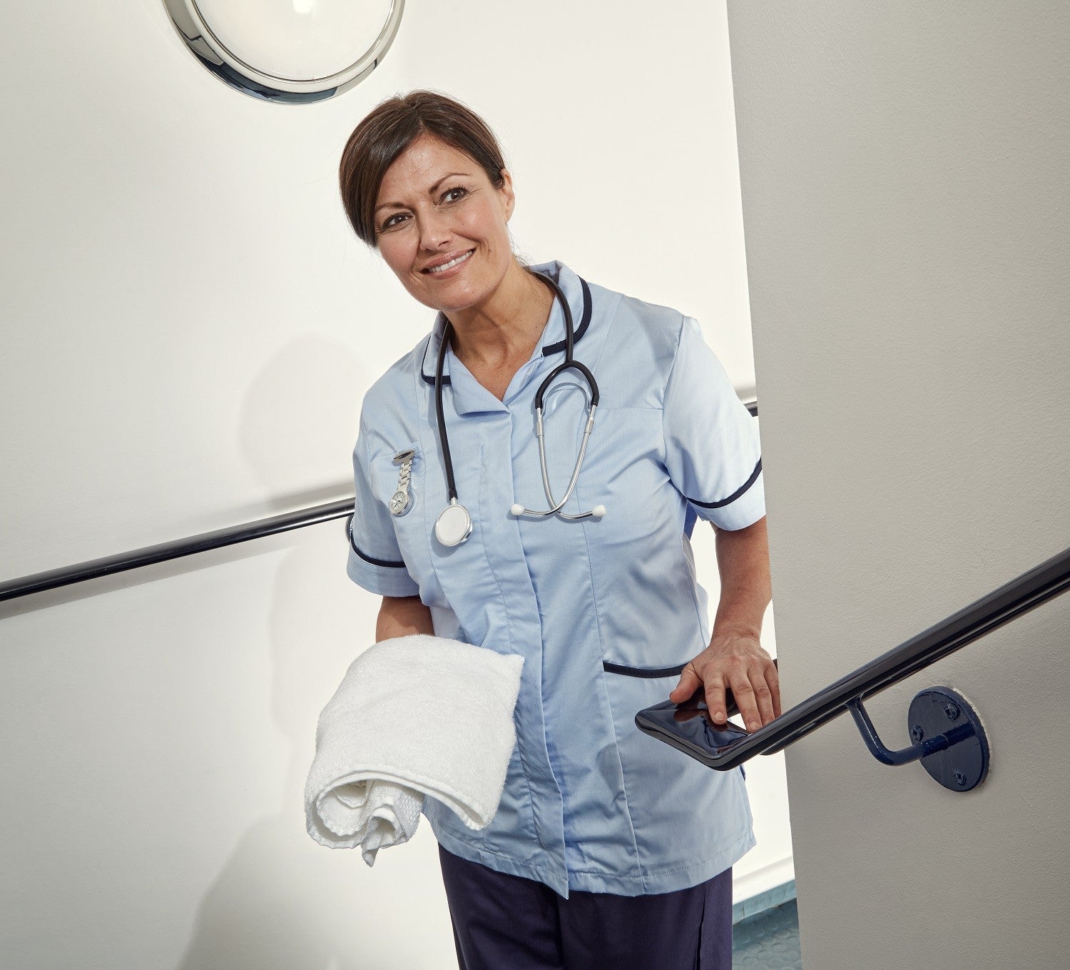 Florence Classic Tunic | HOSPITAL BLUE/WHITE