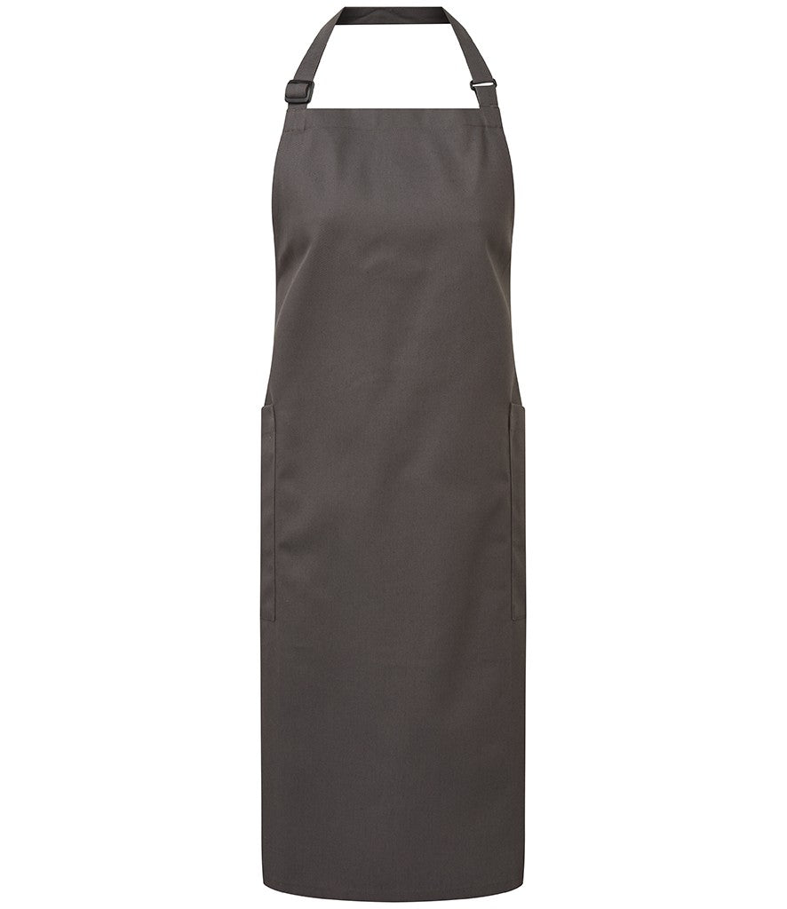 Recycled and Organic Fairtrade Certified Bib Apron | DARK GREY