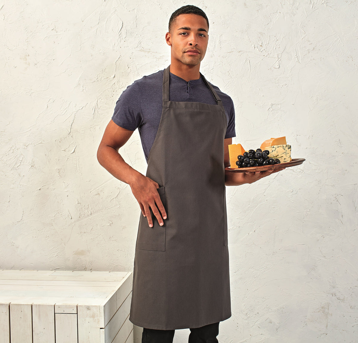 Recycled and Organic Fairtrade Certified Bib Apron | RED