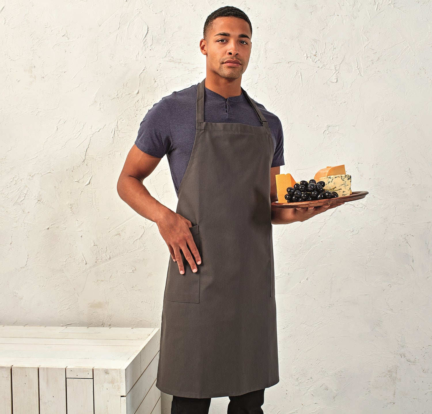 Recycled and Organic Fairtrade Certified Bib Apron | RED