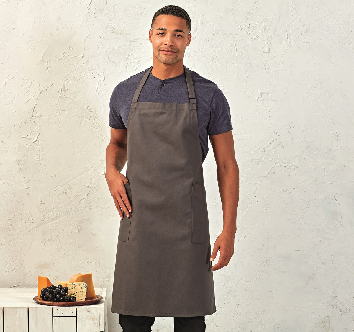 Recycled and Organic Fairtrade Certified Bib Apron | BLACK