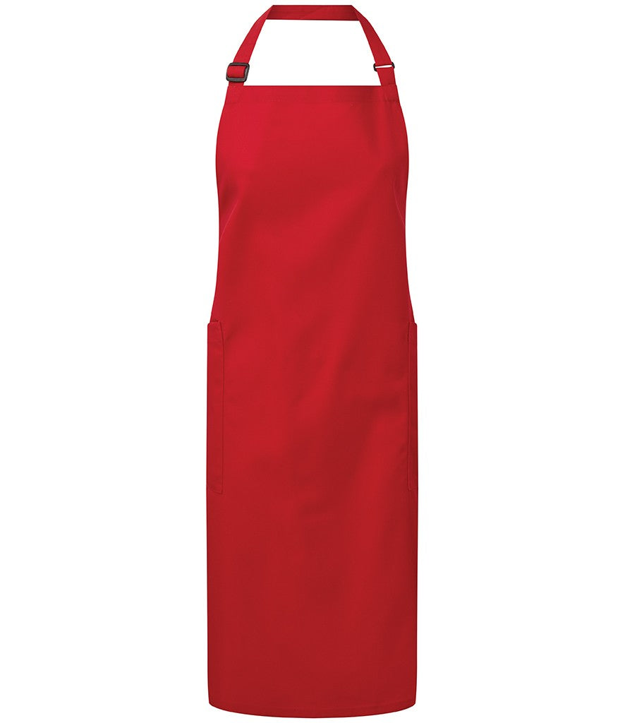 Recycled and Organic Fairtrade Certified Bib Apron | RED