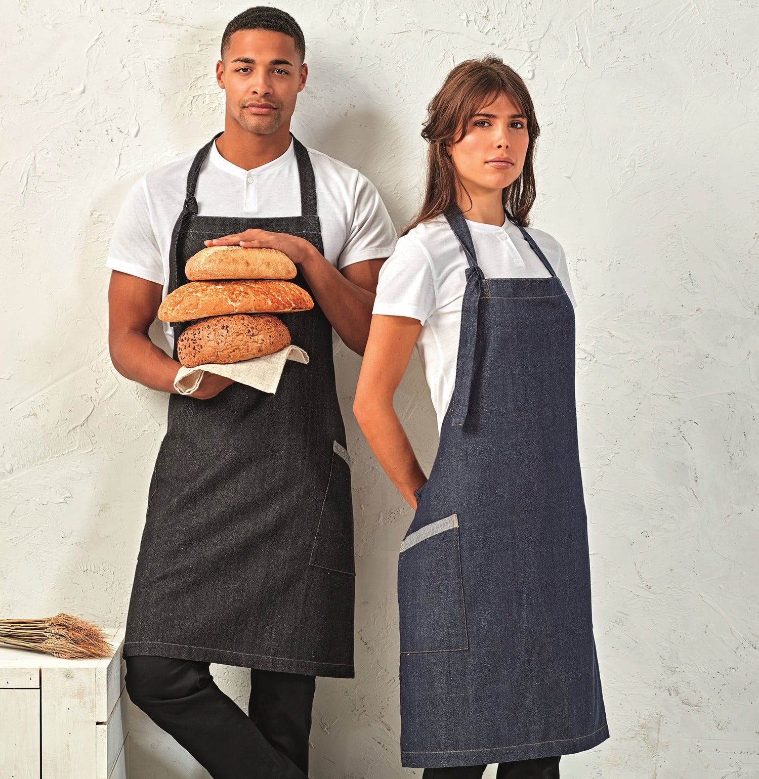 Regenerate Sustainable Bib Apron | BLACK DENIM