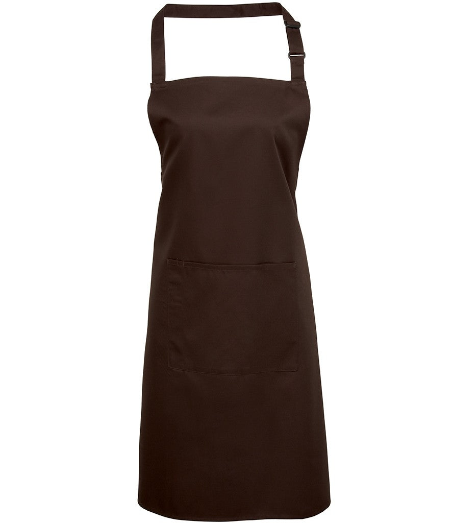 Colours Bib Apron With Pocket | BROWN