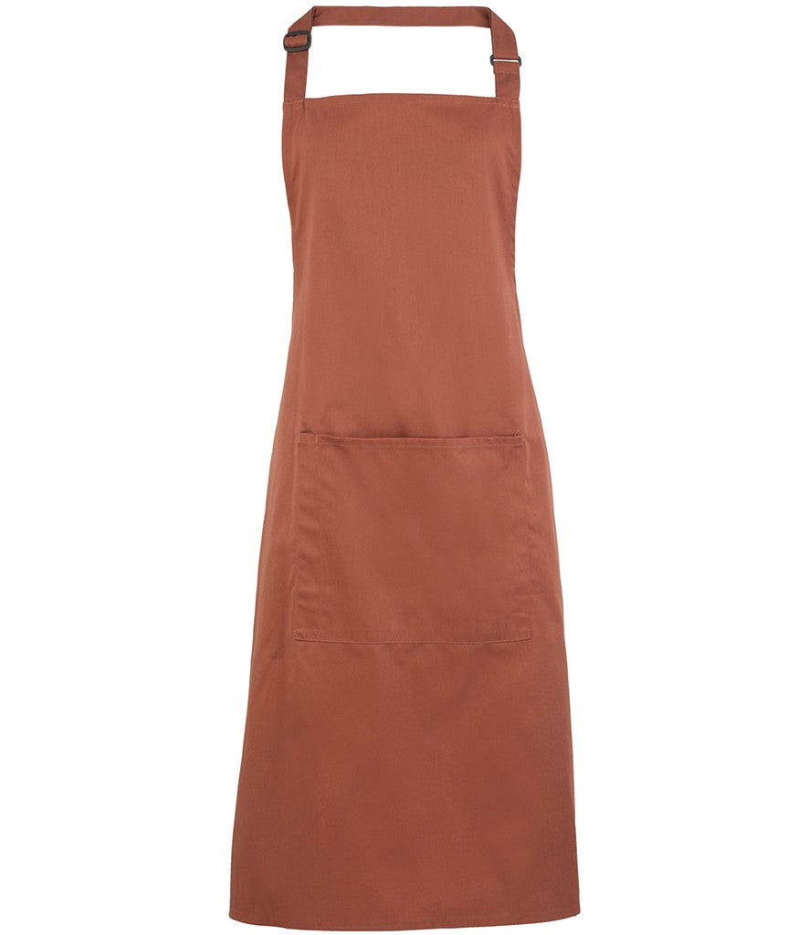 Colours Bib Apron With Pocket | CHESTNUT