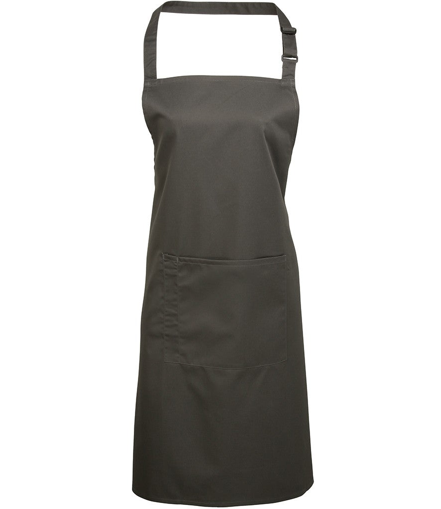 Colours Bib Apron With Pocket | DARK GREY