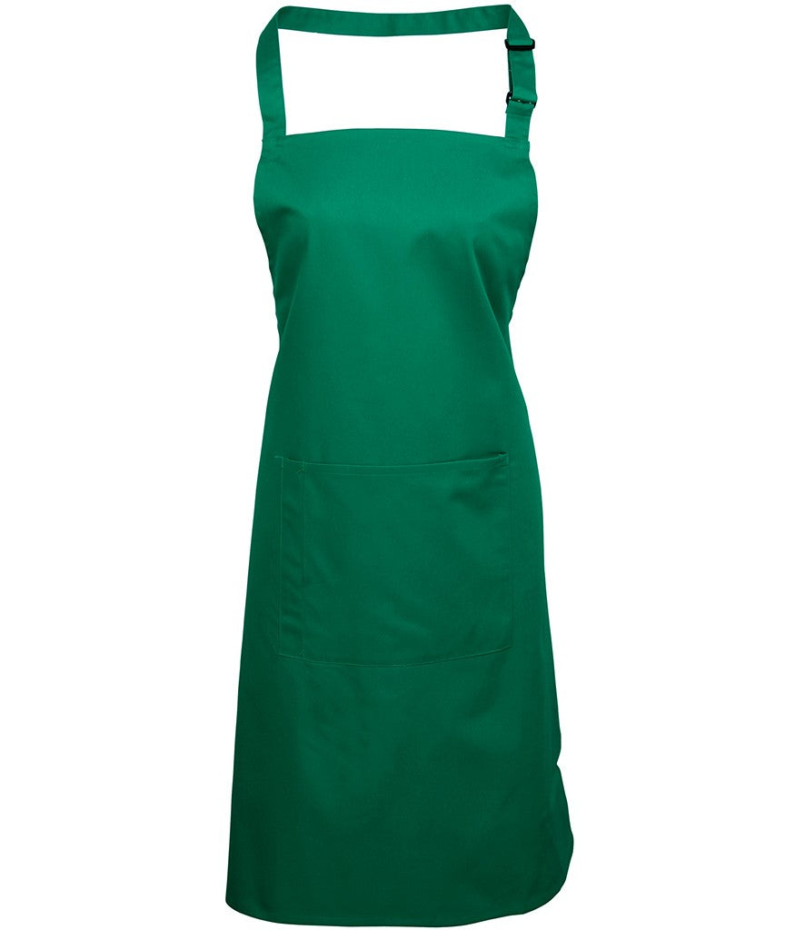 Colours Bib Apron With Pocket | EMERALD
