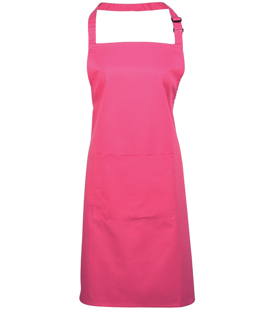 Colours Bib Apron With Pocket | HOT PINK