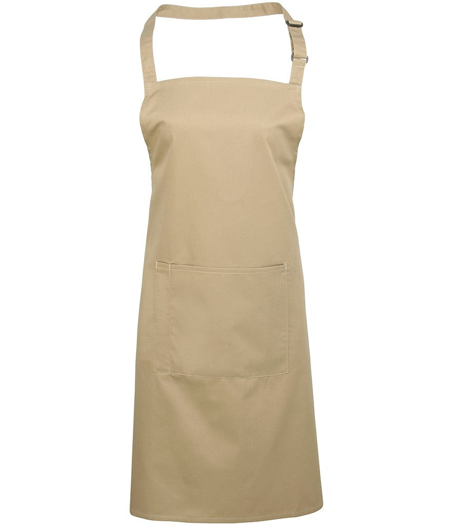 Colours Bib Apron With Pocket | KHAKI