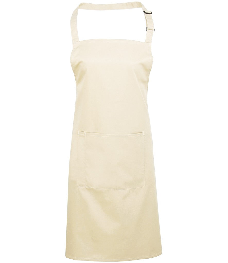 Colours Bib Apron With Pocket | NATURAL