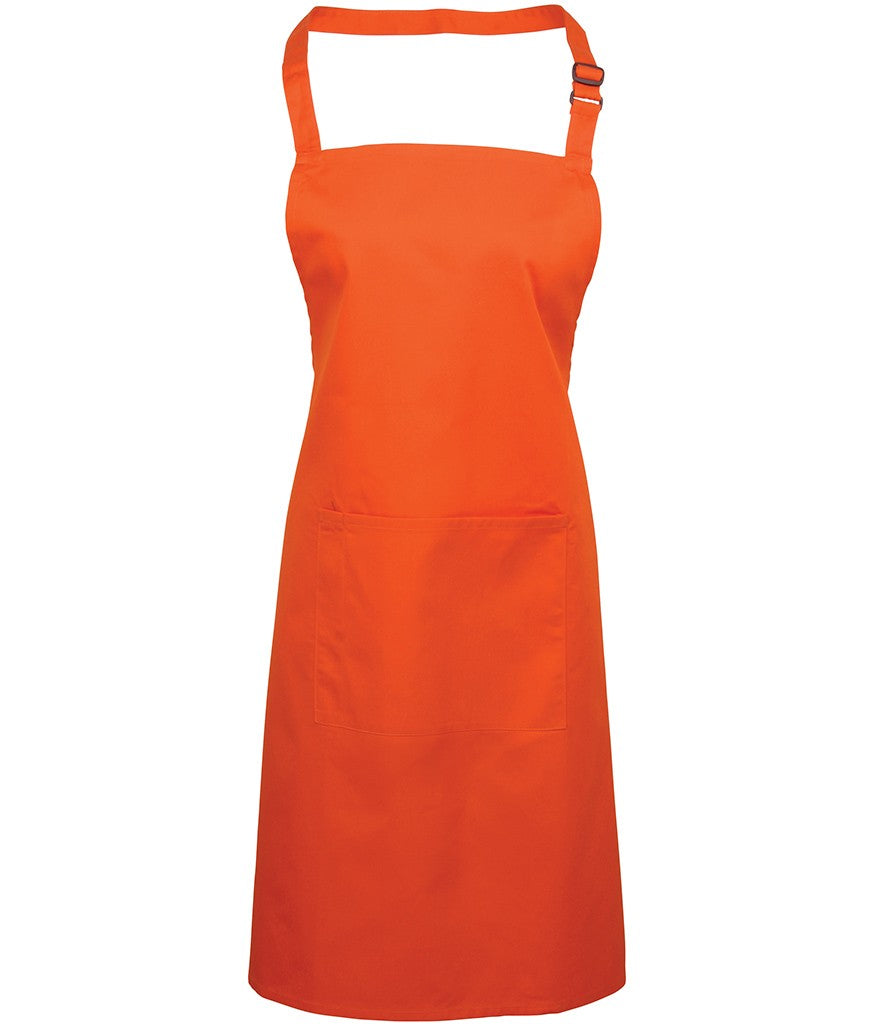 Colours Bib Apron With Pocket | ORANGE