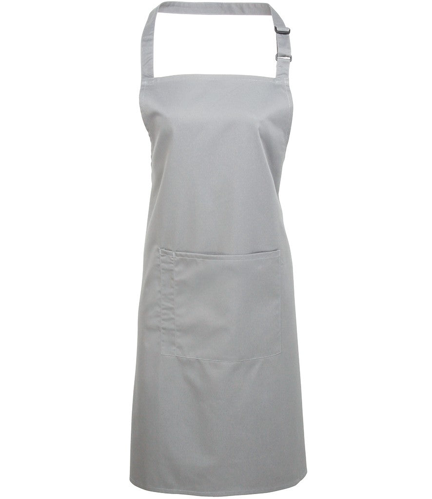 Colours Bib Apron With Pocket | SILVER
