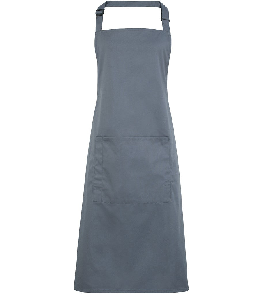 Colours Bib Apron With Pocket | STEEL