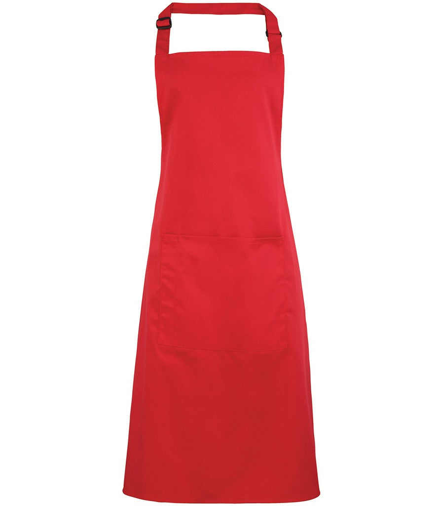 Colours Bib Apron With Pocket | STRAWBERRY RED