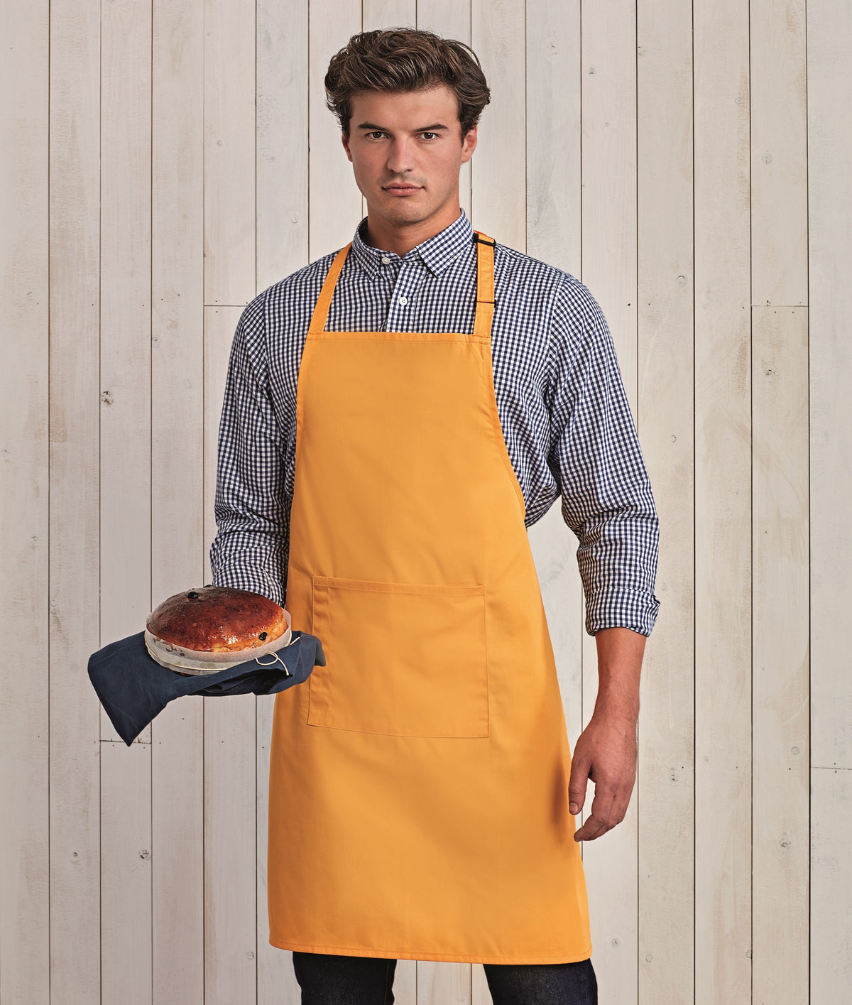 Colours Bib Apron With Pocket | BROWN