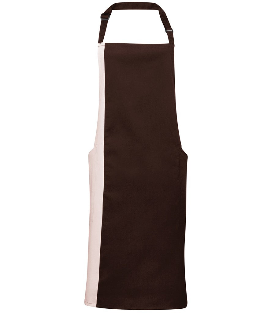 Contrast Bib Apron | BROWN/NATURAL
