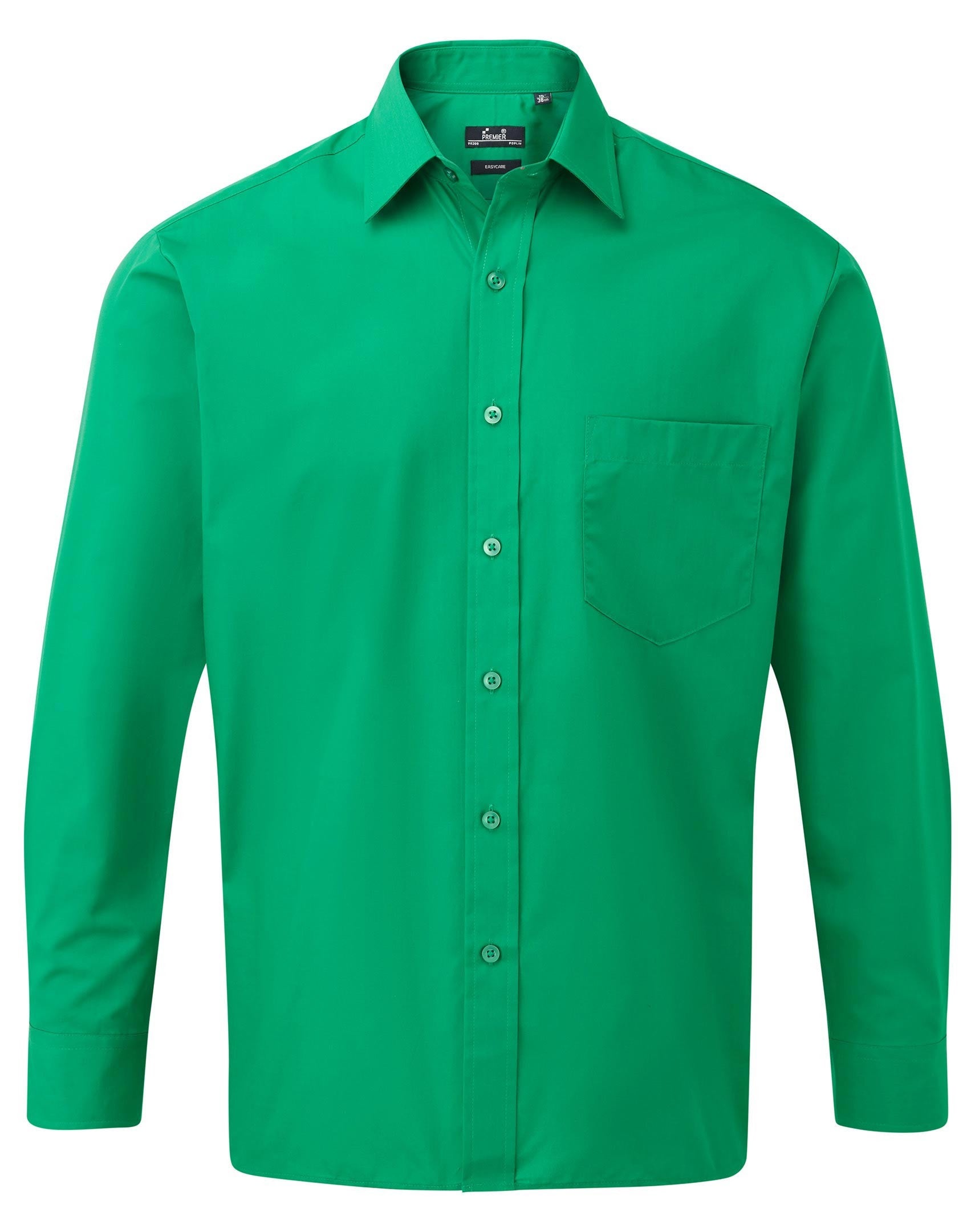 Poplin Long Sleeve Shirt | EMERALD