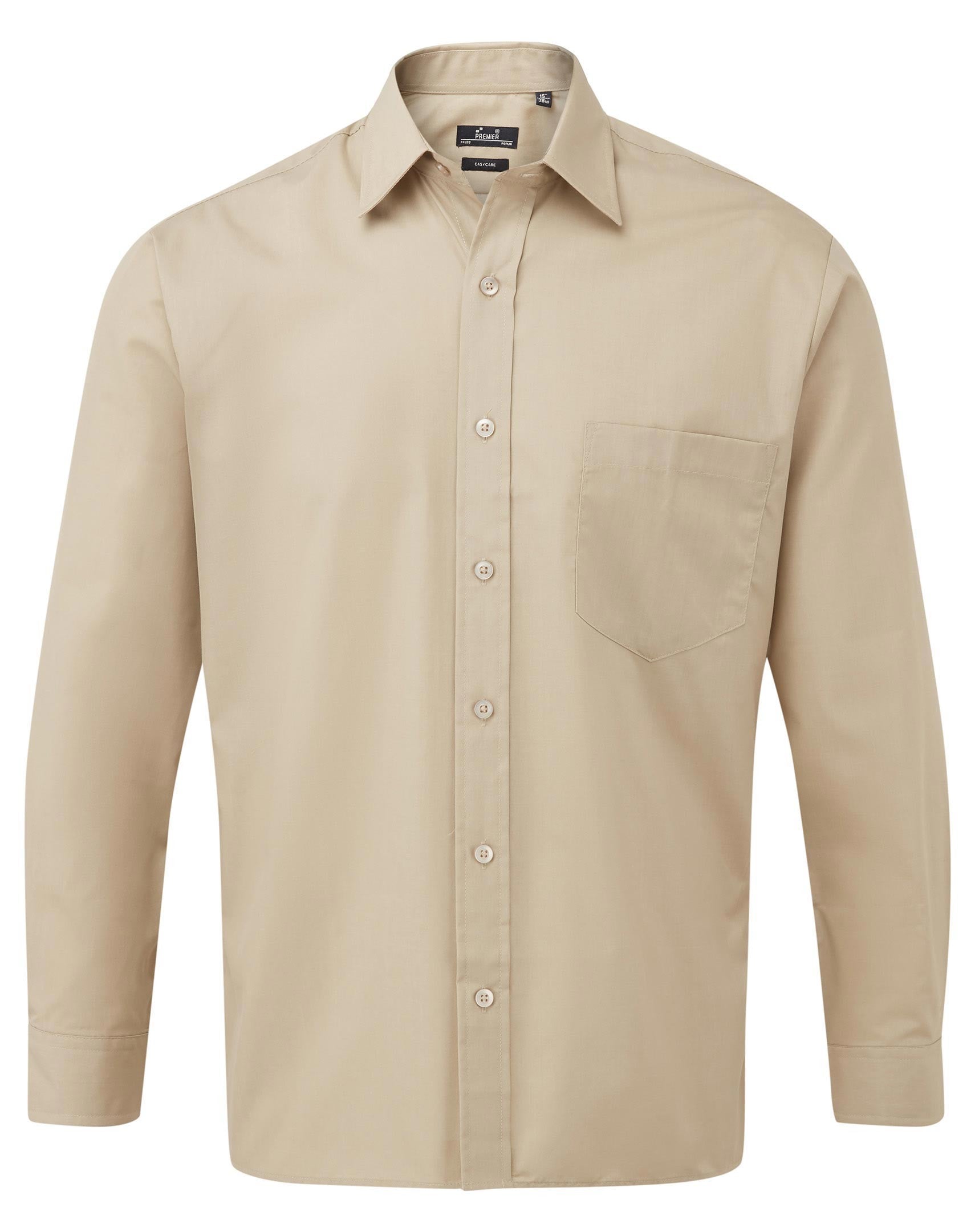 Poplin Long Sleeve Shirt | KHAKI