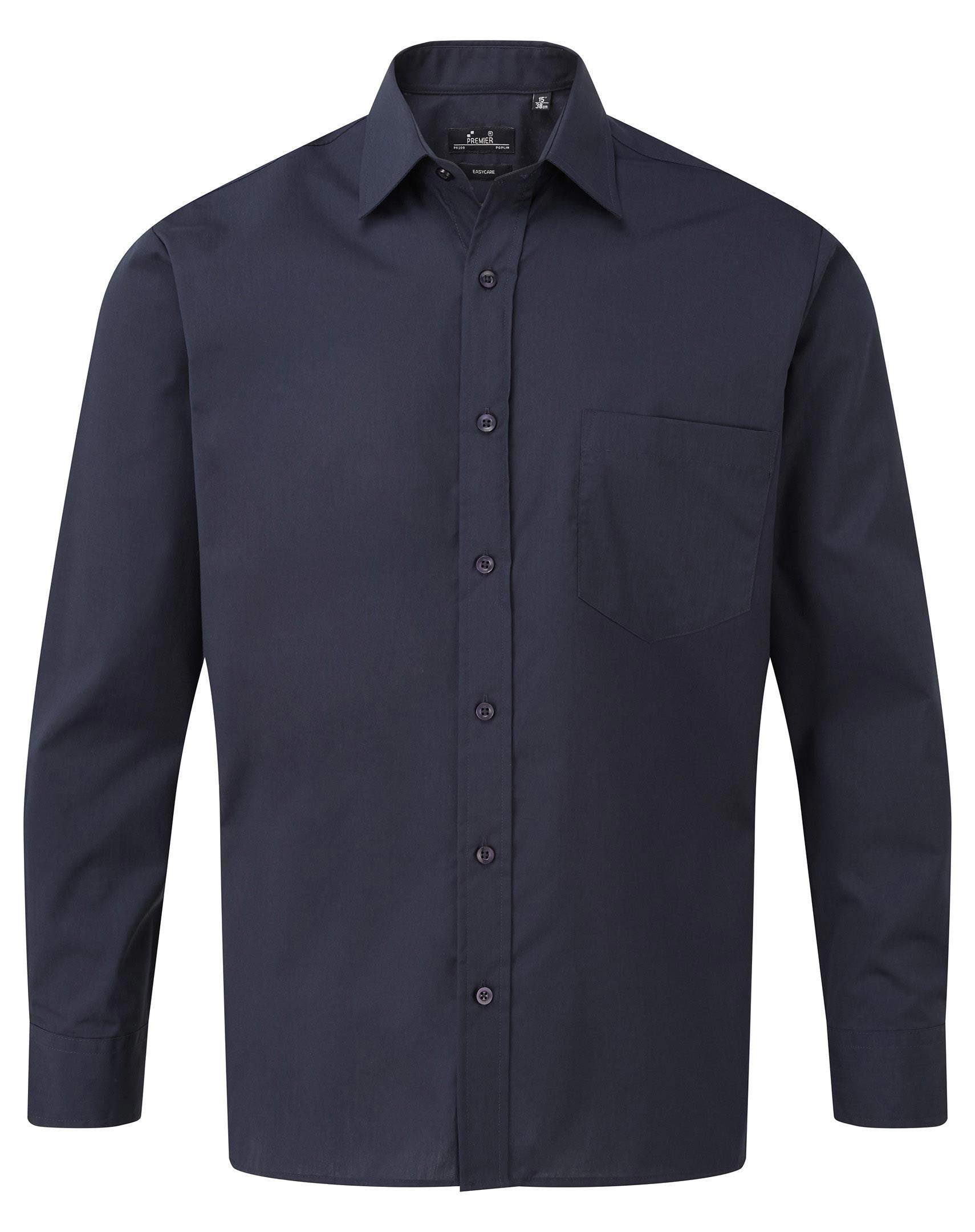 Poplin Long Sleeve Shirt | NAVY