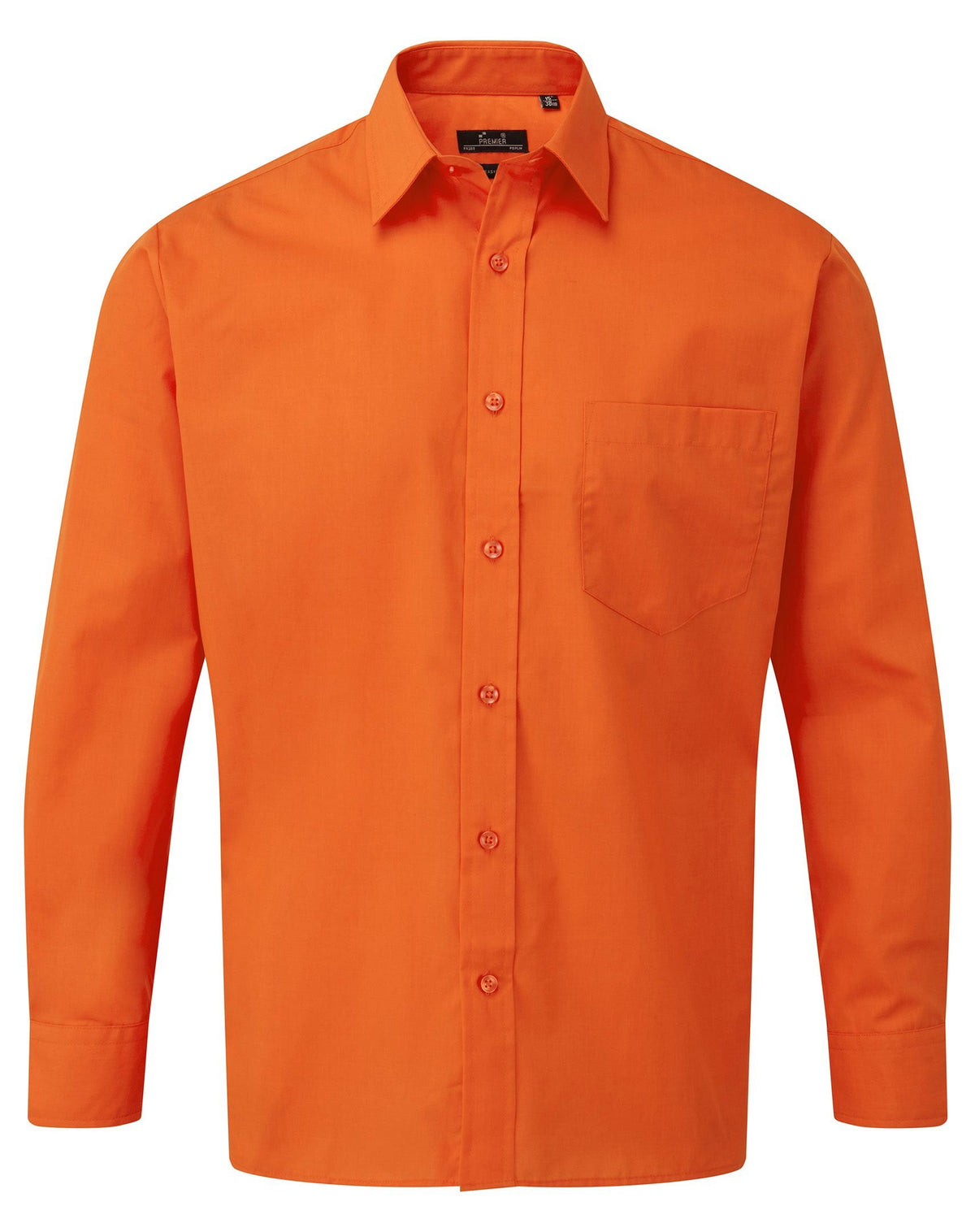 Poplin Long Sleeve Shirt | ORANGE