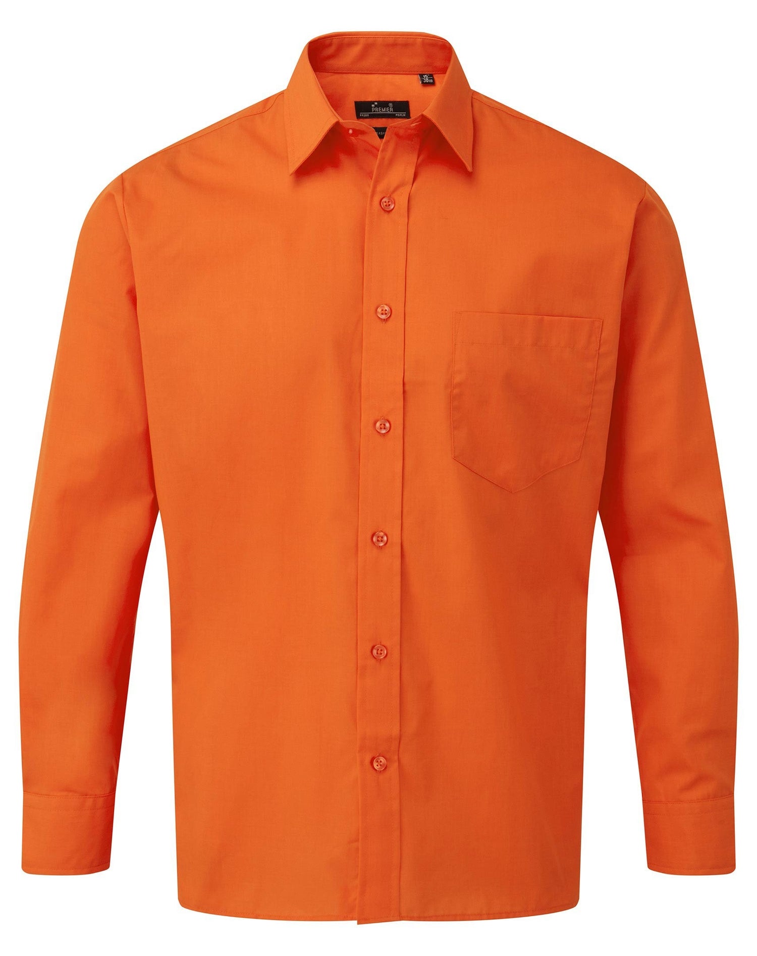 Poplin Long Sleeve Shirt | ORANGE