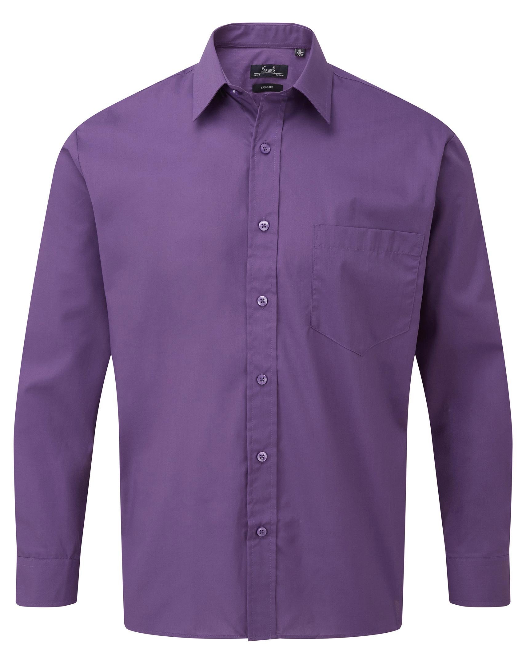 Poplin Long Sleeve Shirt | PURPLE