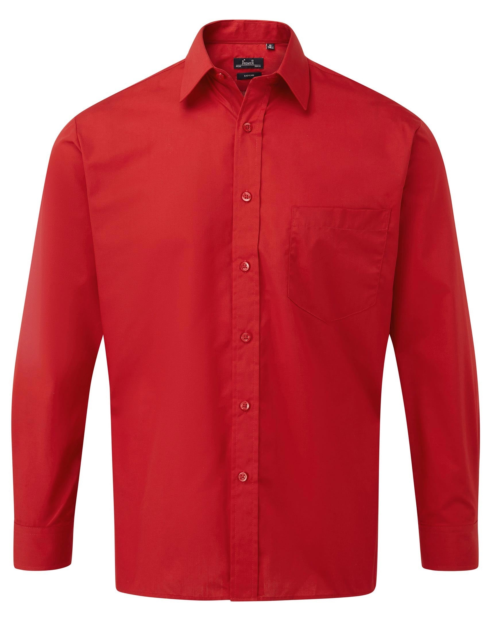 Poplin Long Sleeve Shirt | RED