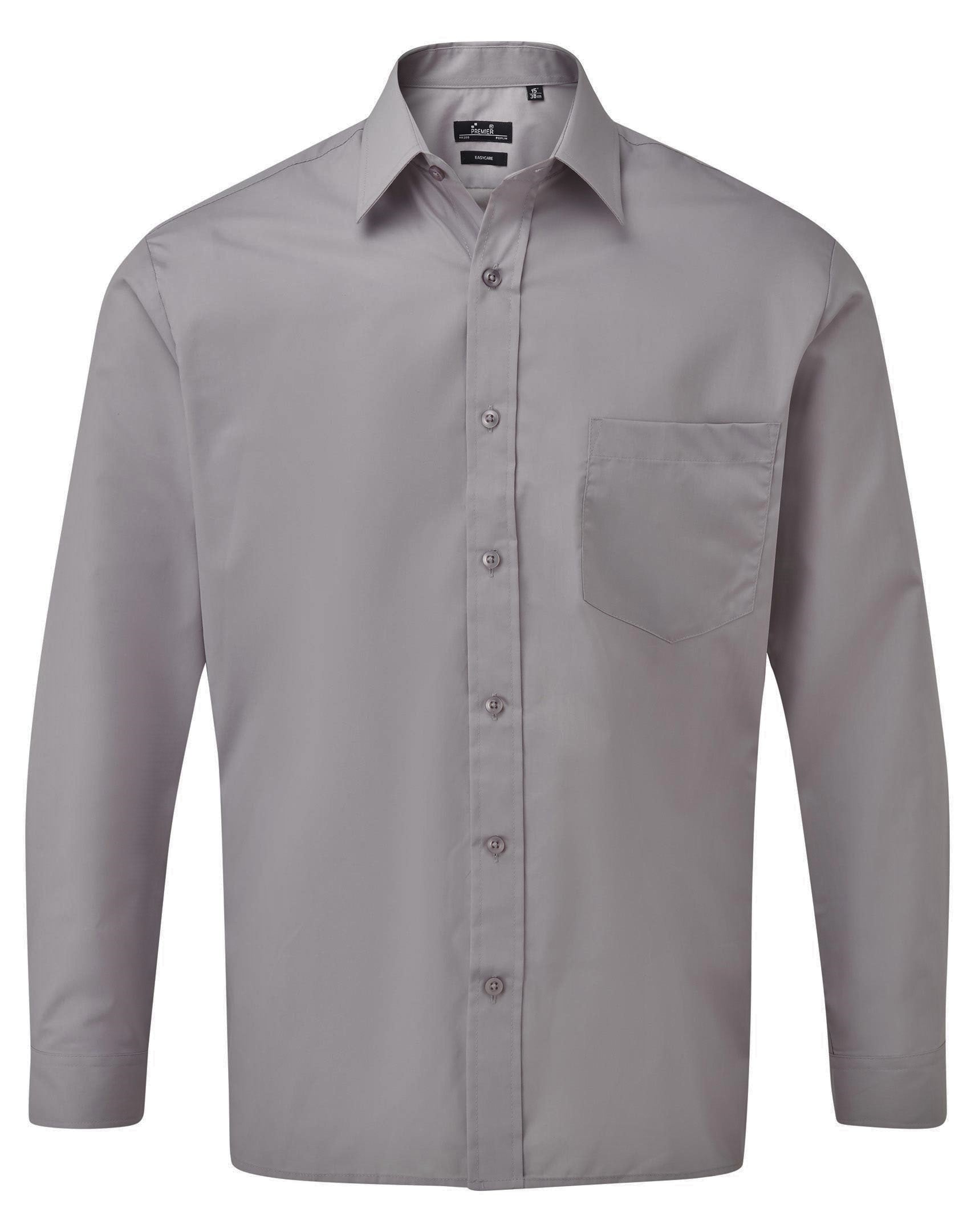 Poplin Long Sleeve Shirt | STEEL
