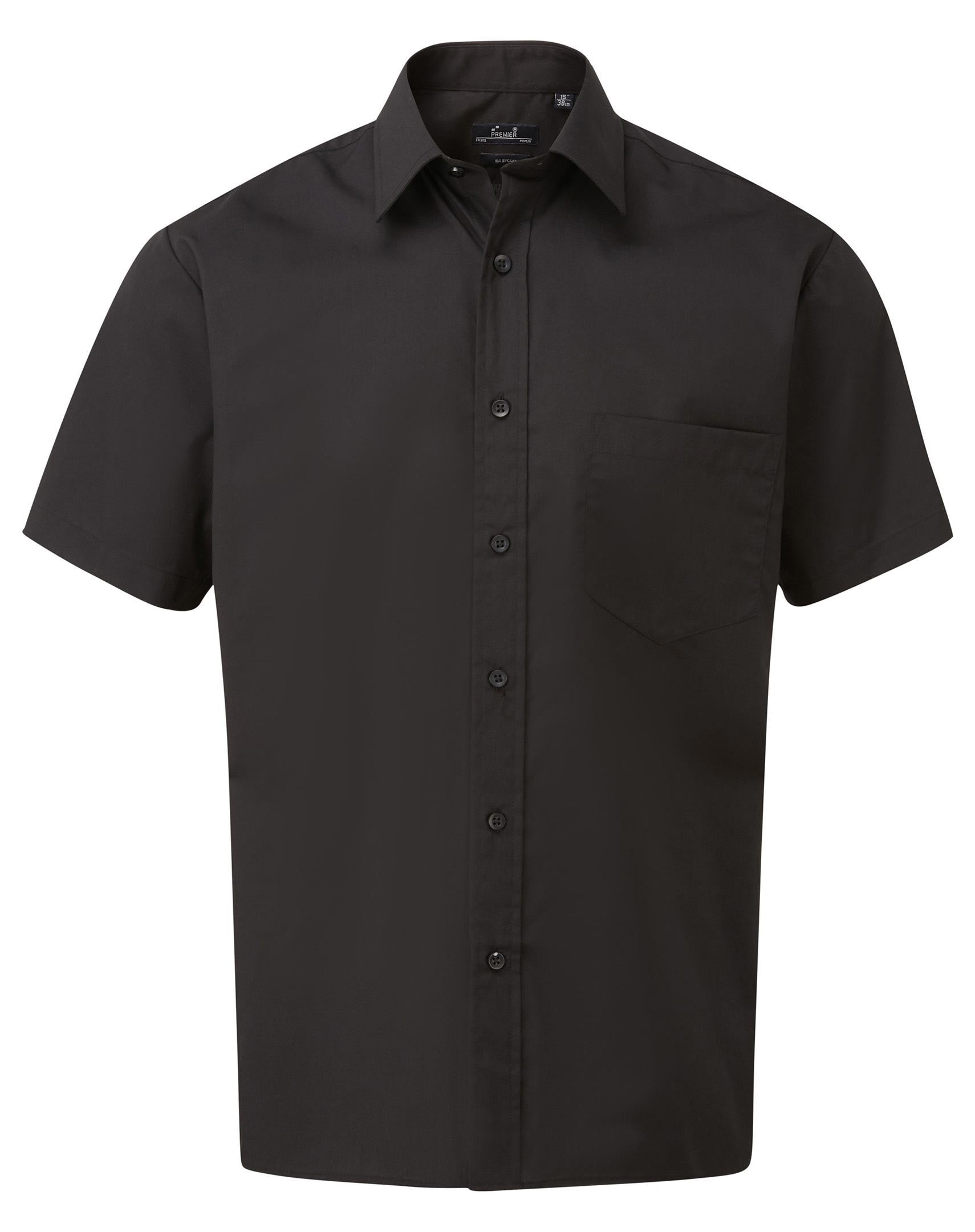 Poplin Short Sleeve Shirt | BLACK
