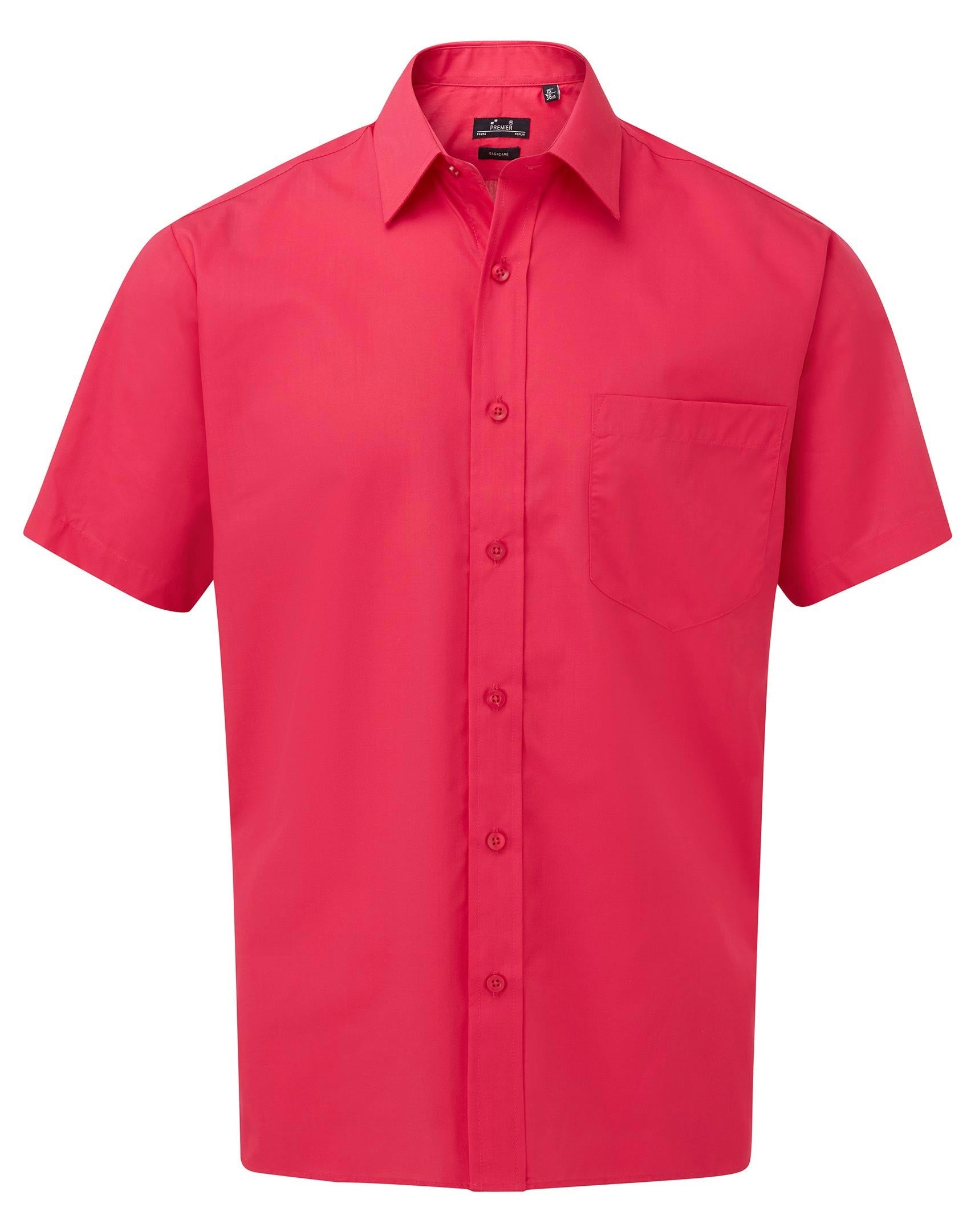 Poplin Short Sleeve Shirt | HOT PINK