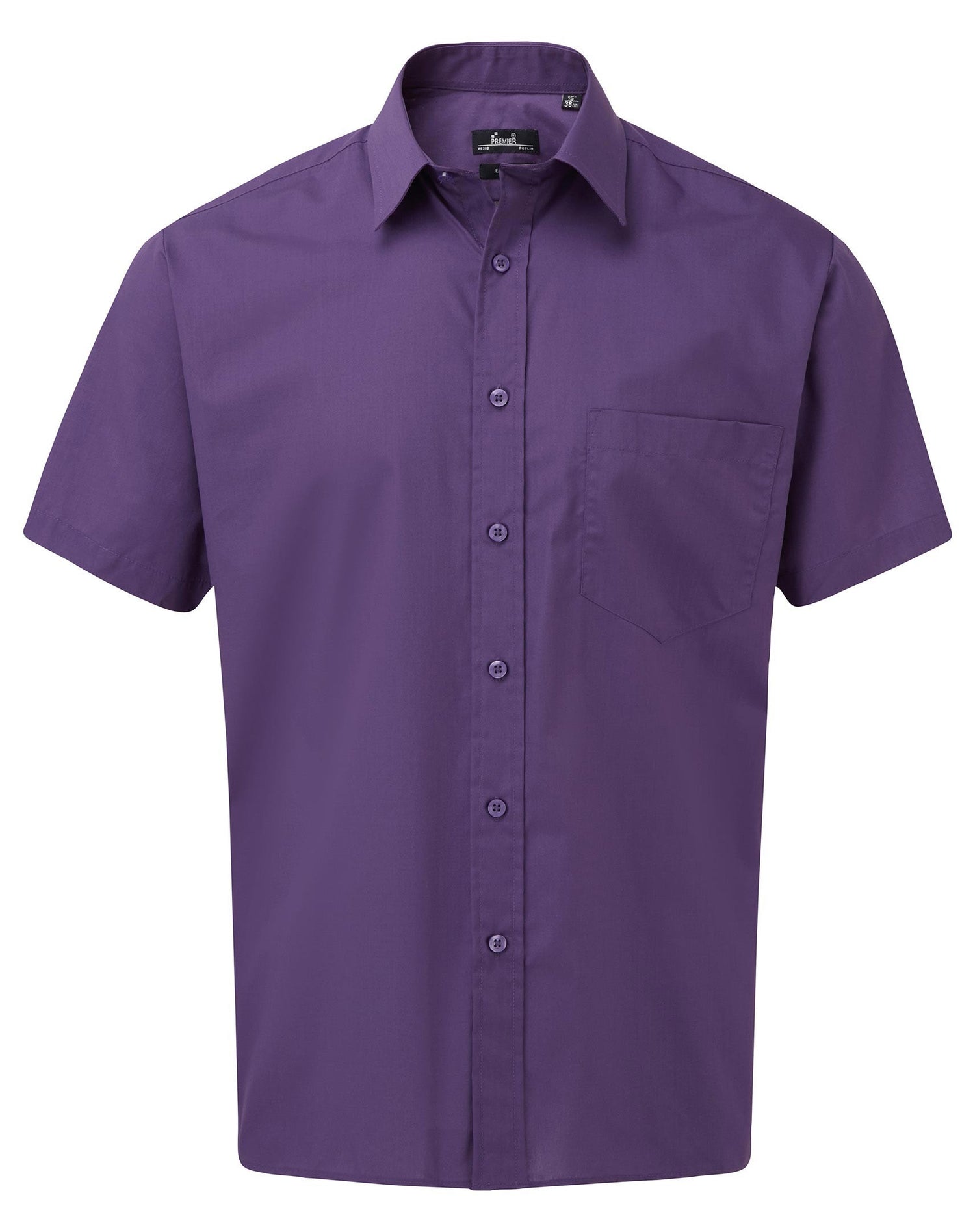 Poplin Short Sleeve Shirt | PURPLE