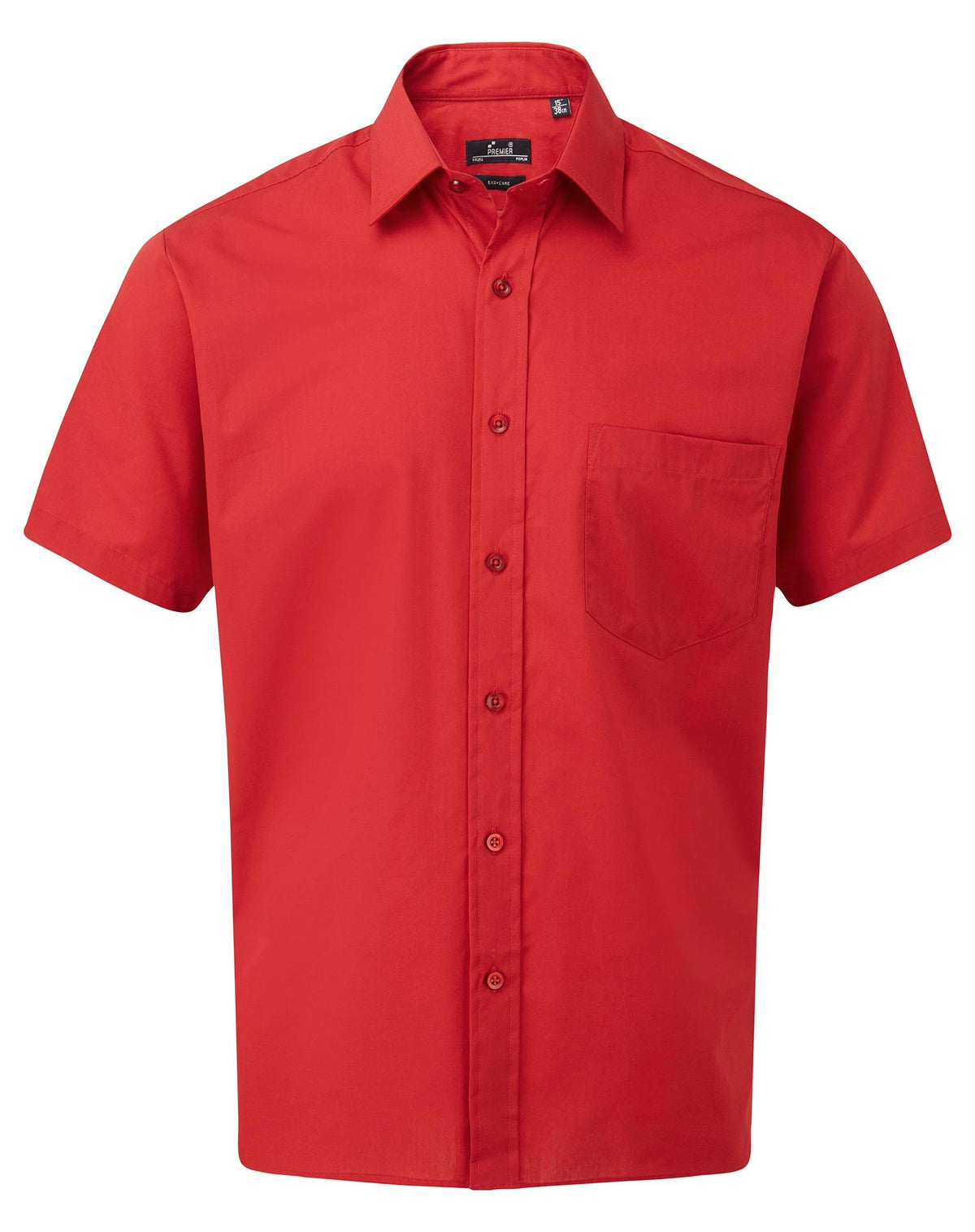 Poplin Short Sleeve Shirt | RED