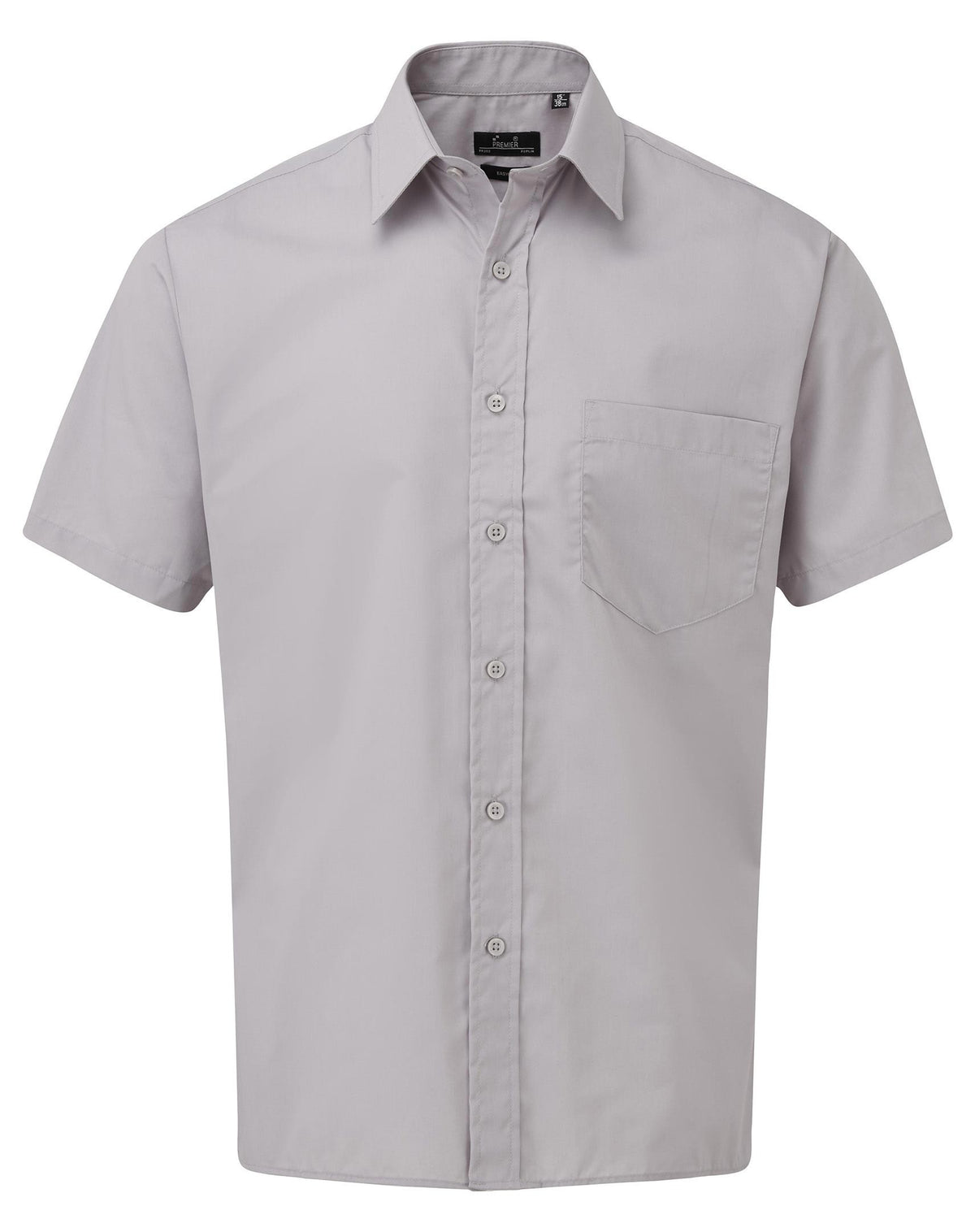 Poplin Short Sleeve Shirt | SILVER