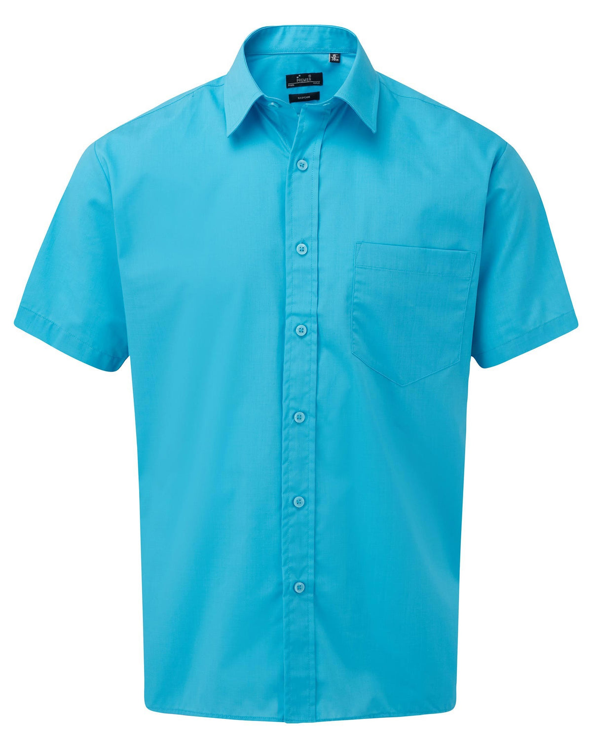 Poplin Short Sleeve Shirt | TURQUOISE