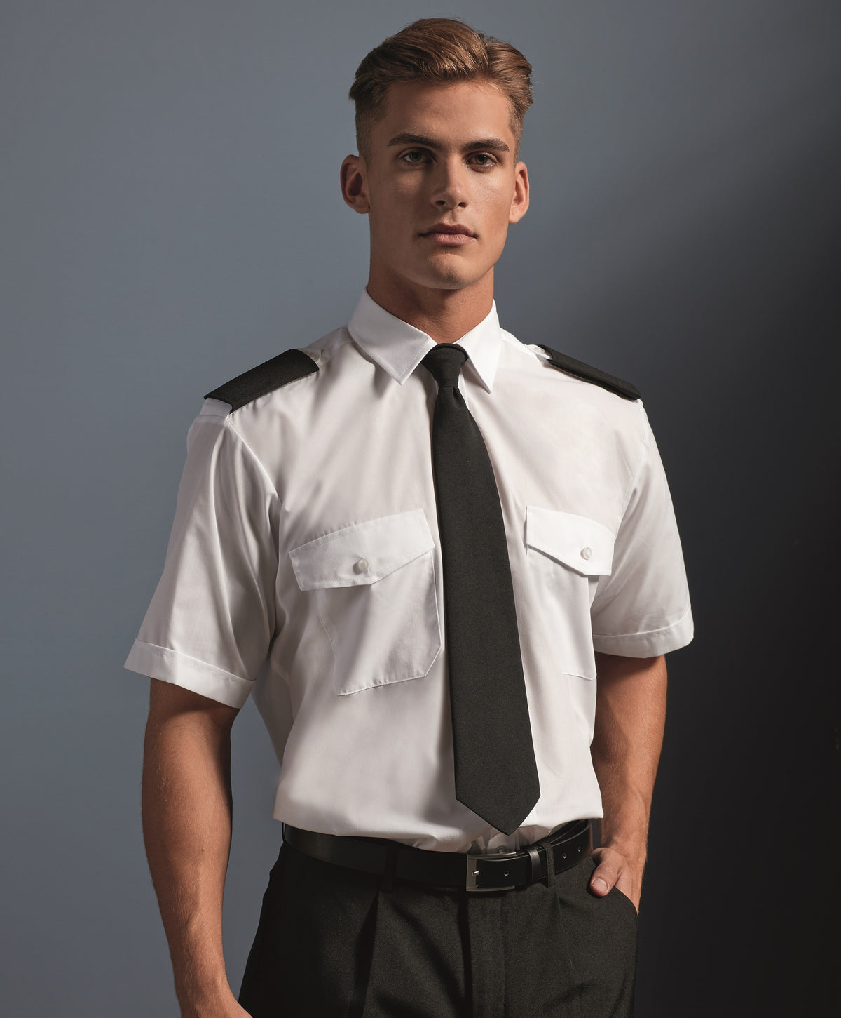 Pilot Shirt Short Sleeve | BLACK
