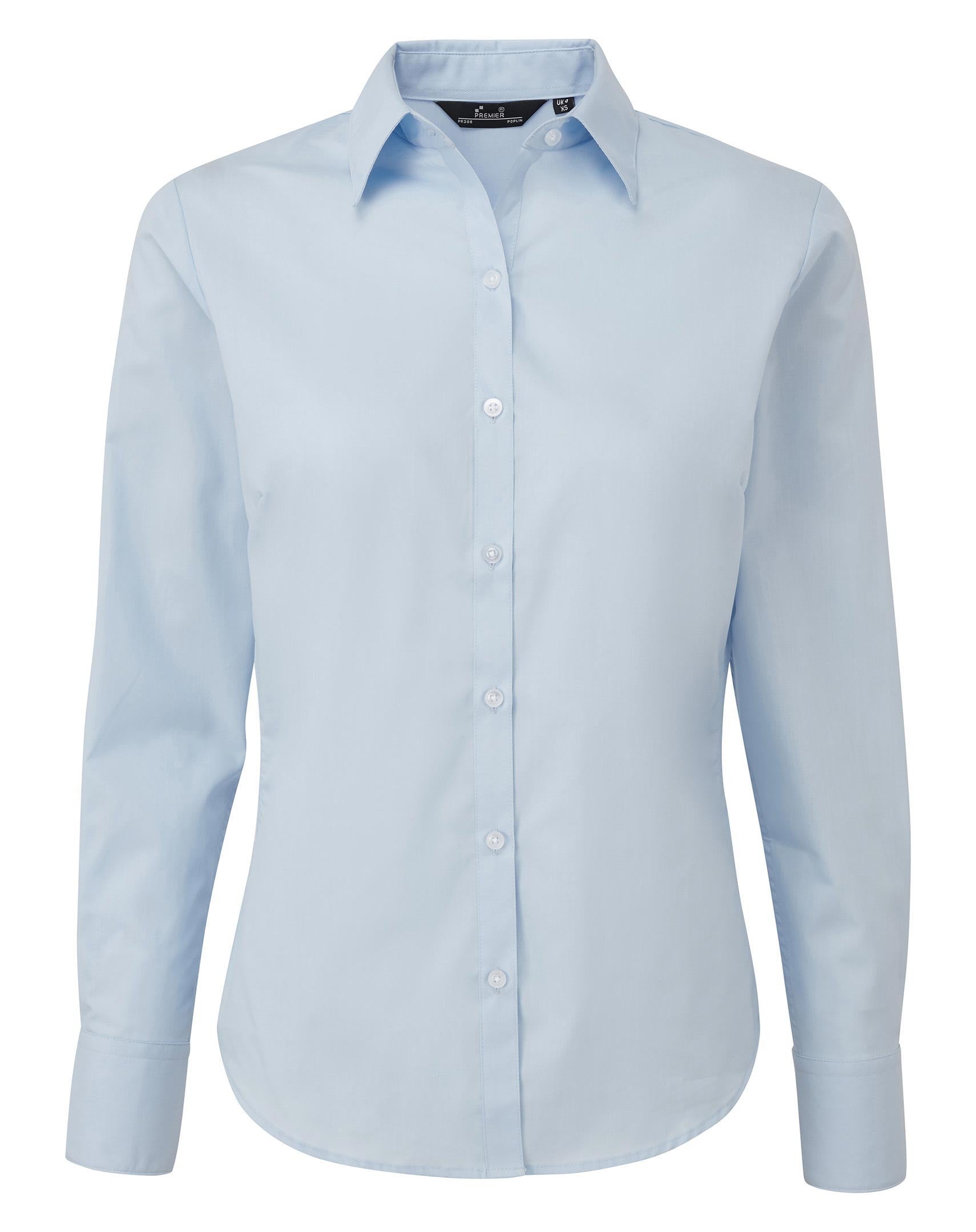 Ladies Poplin Long Sleeved Shirt | LIGHT BLUE