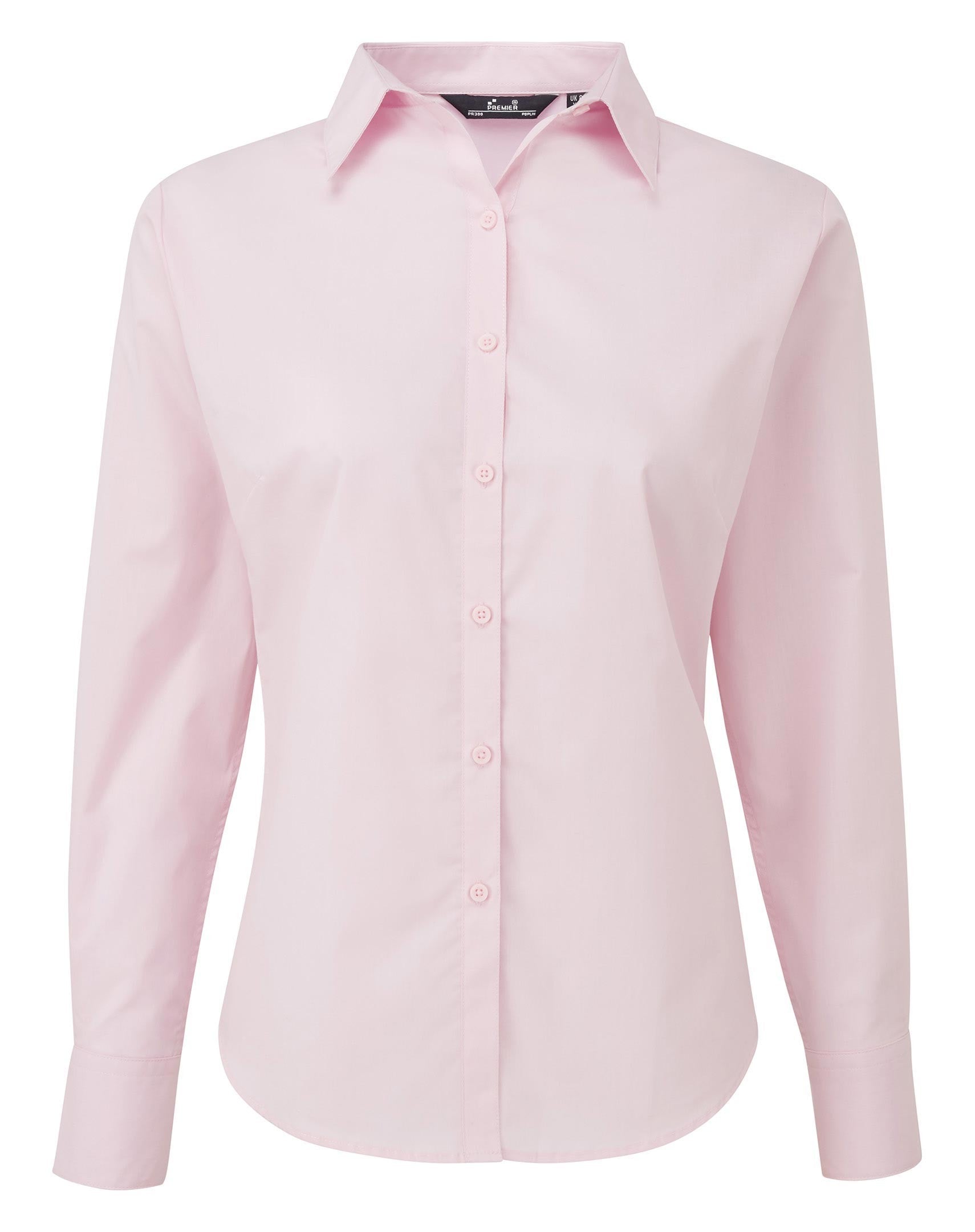 Ladies Poplin Long Sleeved Shirt | PINK