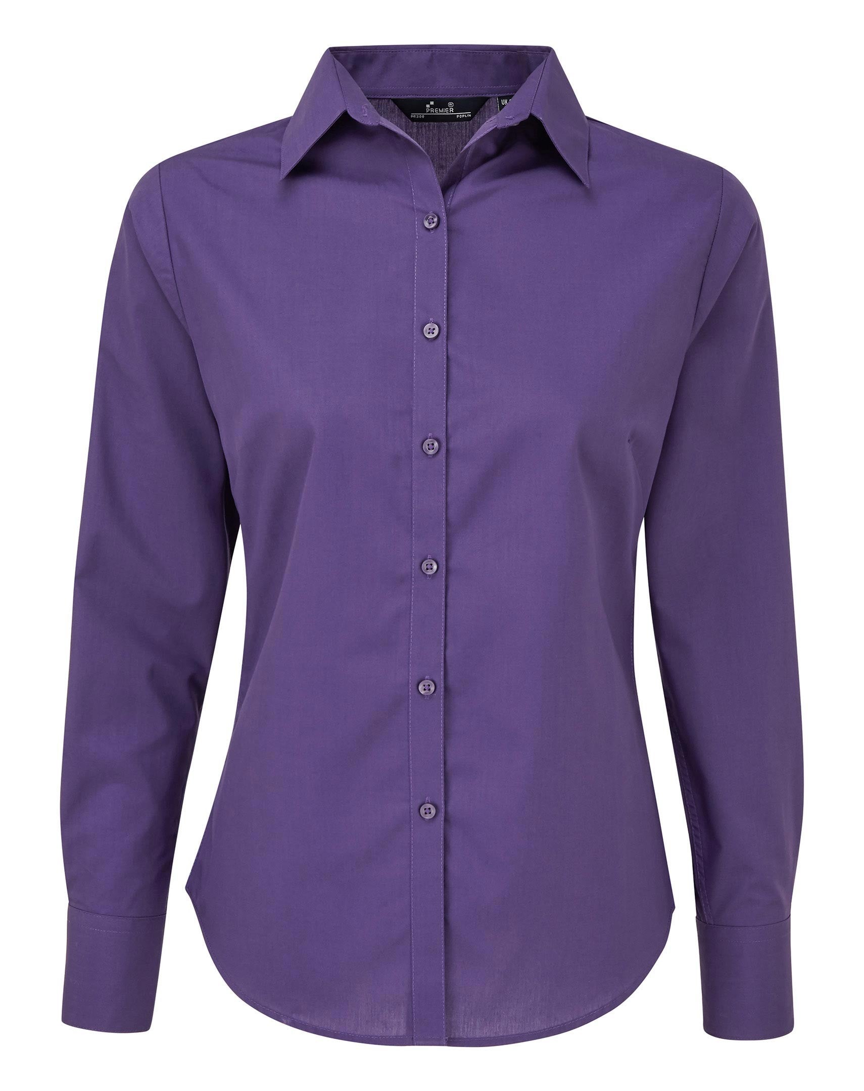 Ladies Poplin Long Sleeved Shirt | PURPLE