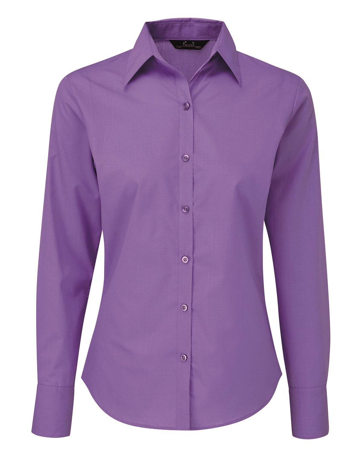 Ladies Poplin Long Sleeved Shirt | RICH VIOLET