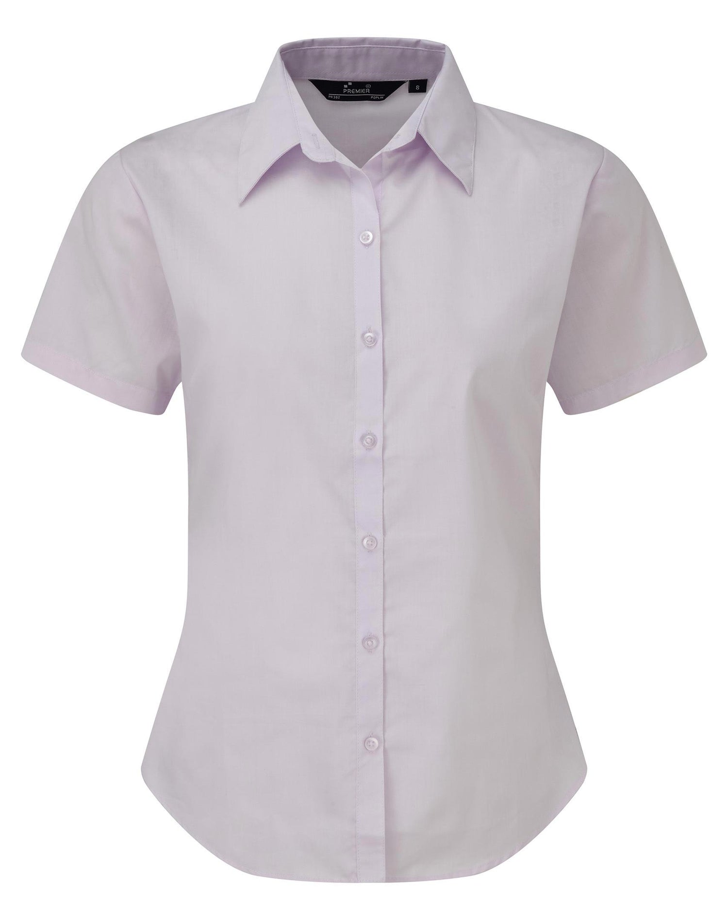 Ladies Poplin Short Sleeve Blouse | LILAC