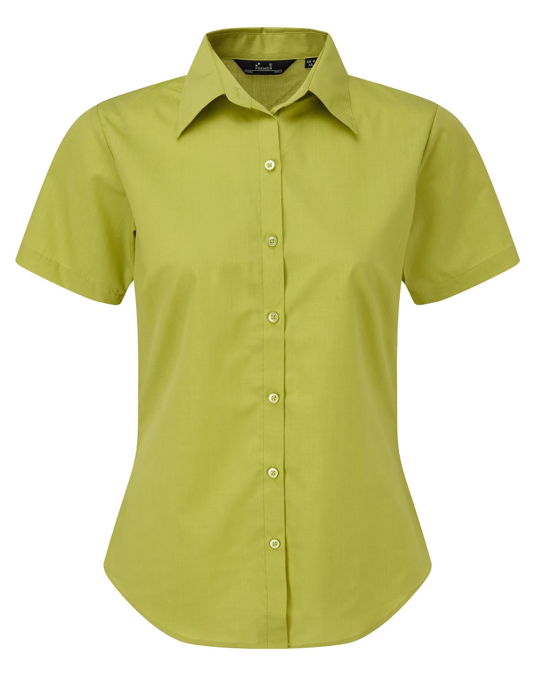 Ladies Poplin Short Sleeve Blouse | LIME