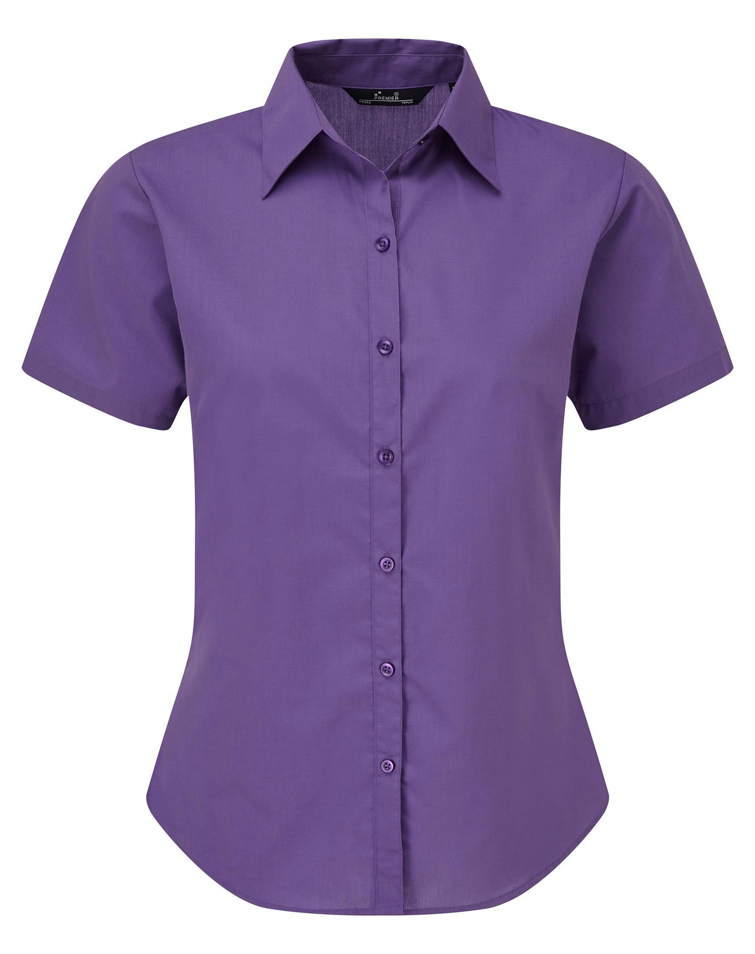 Ladies Poplin Short Sleeve Blouse | PURPLE