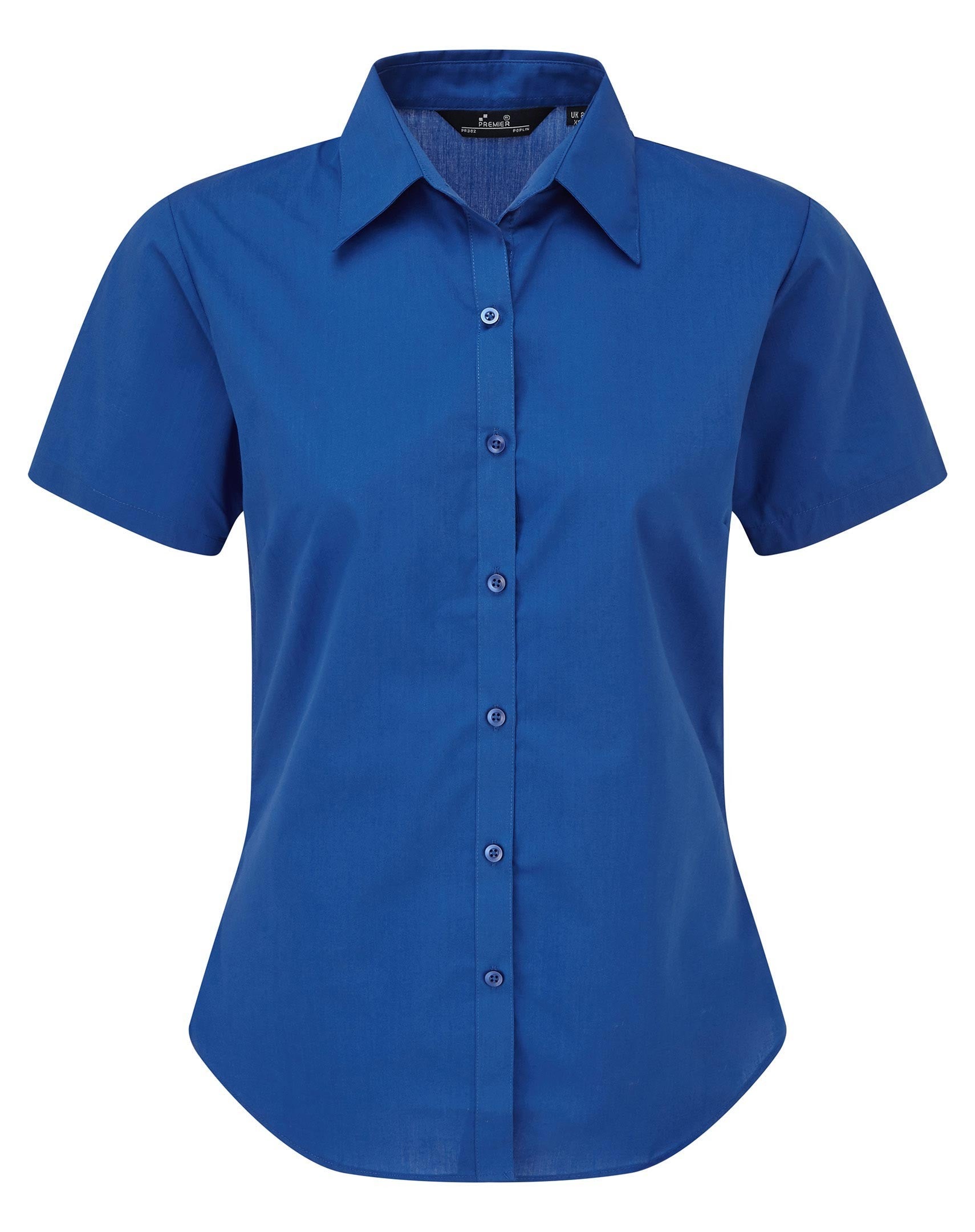 Ladies Poplin Short Sleeve Blouse | ROYAL